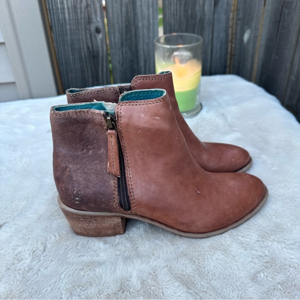 Bed Stu Roan Liz Two Tone Leather Ankle Boot Size 7